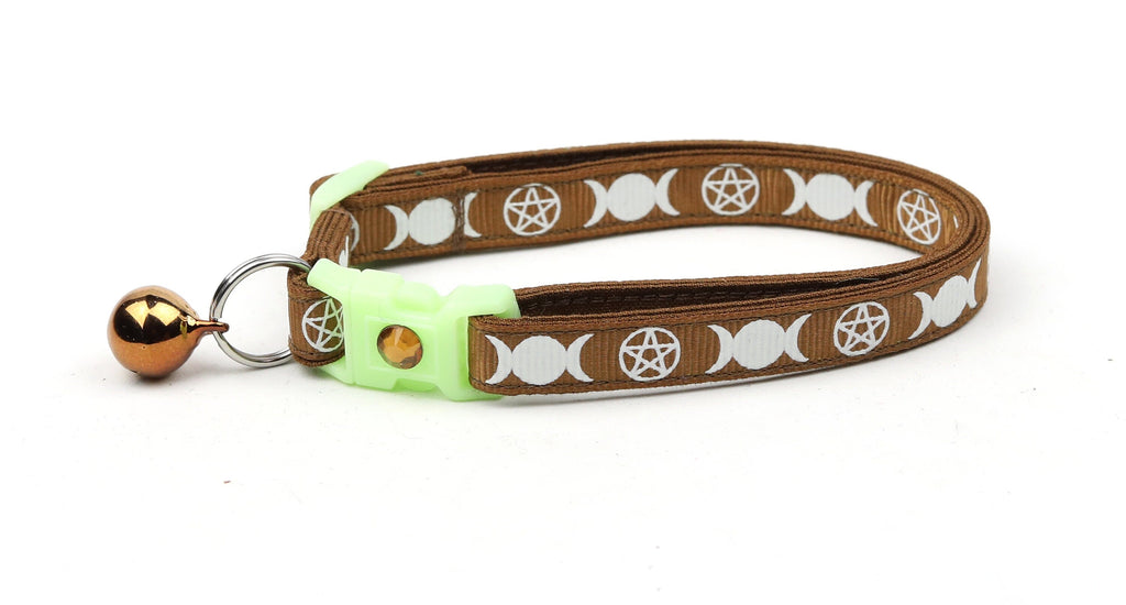 Witch's Familiar on Brown Cat Collar